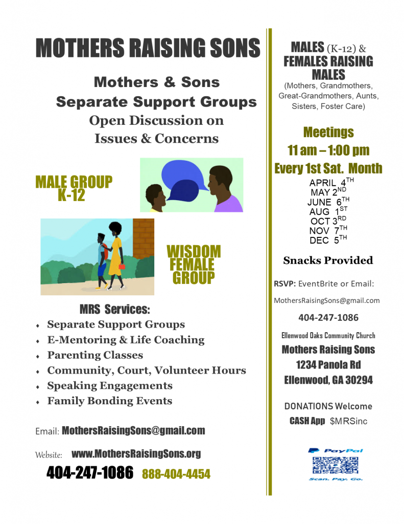 Mothers & Sons Separate Groups